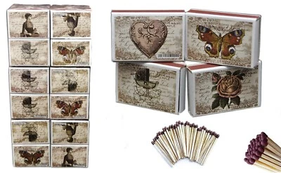 JAMEITOP 2400 Streichhölzer = 60 Streichholzschachteln Zündhölzer Nostalgie Motive Mix