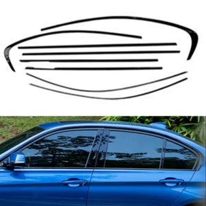 Black Titanium Window Moldings Strip Accessories Trim for BMW 3-Series 13-2018 - Picture 1 of 6