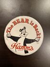 Old Hamm's Beer The Bear Is Back  Pinback Adv Button Pin