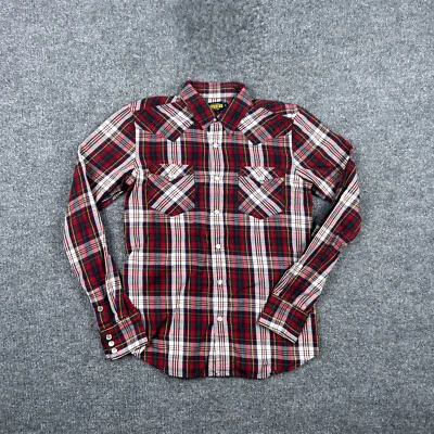 Ralph Lauren Rugby Shirt Adult 6 Red Plaid Long Sleeve Snap Western Womens - Image 1 of 4