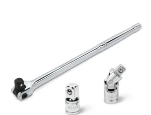 Powerbuilt 3/8" Dr. Flex Maniglia Breaker Bar con - Adattatore 3/8F x 1/2M, Giunto a 1 U - Foto 1 di 8