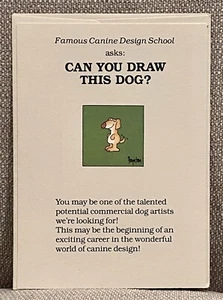 UNUSED 1978 Vintage Greeting Card Boynton Artist Joke Funny Dog - Picture 1 of 4