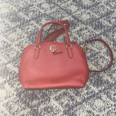 BOLSO BANDOLERA COACH 1317 REMI CUERO GRANULADO ROJO DORADO C TOP CREMALLERA Foto 1 de 4