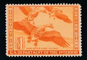 UNITED STATES (US) RW11 MINT VF HINGED, $1, - Picture 1 of 2