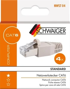 Schwaiger CAT 6 Netzwerkstecker 4er-Set - Bild 1 von 1