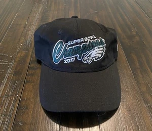 Philadelphia Eagles Super Bowl 2017 Champions Cap New Era Black Adjustable Hat - Picture 1 of 8