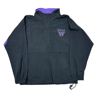 Vintage Windbreaker  Anorak Jacket Sailing 90s Shell Black Mens Medium - Image 1 of 4