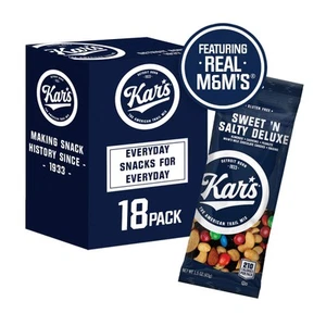 Kar’s Nuts Sweet 'N Salty Deluxe Trail Mix 1.5oz Individual Snack Packs – Bulk P - Picture 1 of 8