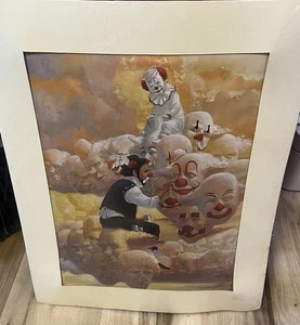 De colección Años 70 Robert Owen 'Heavenly Graffiti' Grande Mate 20x16 Payasos - Imagen 1 de 6