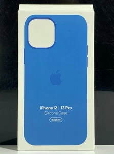 For iPhone 12/ 12 Pro Genuine MagSafe Silicone Case Capri Blue Apple Cover - Picture 1 of 3
