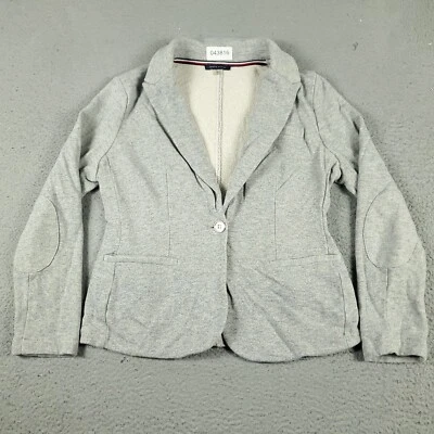 Blazer Tommy Hilfiger para mujer talla 8 gris de un solo pecho Foto 1 de 4