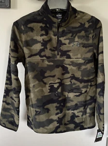 Under Armour 1/4 Zip Camo Fleece Sweatshirt-Green-Boy's Size YLG NEW $44 - Picture 1 of 2