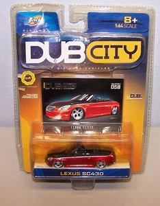 Jada Lexus SC430 Convertible Dub City Collectible Car w/RRs Met Red / Black - Picture 1 of 4