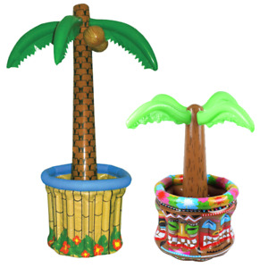 Inflatable Drinks Cooler Hawaiian Palm Tree Garden Summer Beach Pool Party Prop