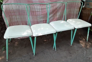 Set of Four DAYSTROM Wire Back Chairs MCM - Picture 1 of 10