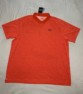 NEW Under Armour UA Iso-Chill Heather Golf Polo Mens SZ 3XL Radio Red - Picture 1 of 6