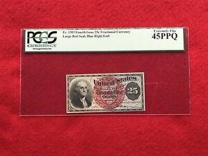 FR-1303 Fourth Issue Fractional Currency 25c Cents *PCGS 45 PPQ Extremely Fine*