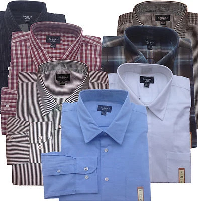 Haggar Classic-Fit Mens Cotton Casual Comfortable Long Sleeve Dress Shirt $60 - Image 1 of 4
