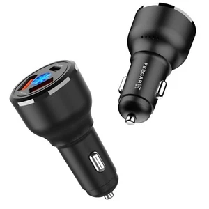 Feegar Szybka ładowarka samochodowa USB x3 USB-C Typ-C PD QC 3.0 66W 9A - Zdjęcie 1 z 5
