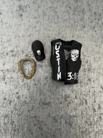 WWE Mattel Ultimate Edition Stone Cold Steve Austin 3:16 Skull vest hat necklace Cover