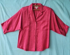 Vintage Naturelle George Georgiou Brand Ladies Womens 3/4 Sleeve Silk blouse XS - Picture 1 of 15