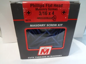 Midwest Fastener Masonry Screw Kit / Phillips Flat Head 3/16" x 4" #09278 - Picture 1 of 9