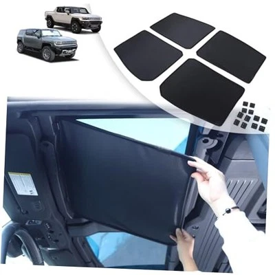 适用于悍马 EV 配件 4 顶级玻璃天窗遮阳,内部无间隙黑色 — 第 1/4 张图片