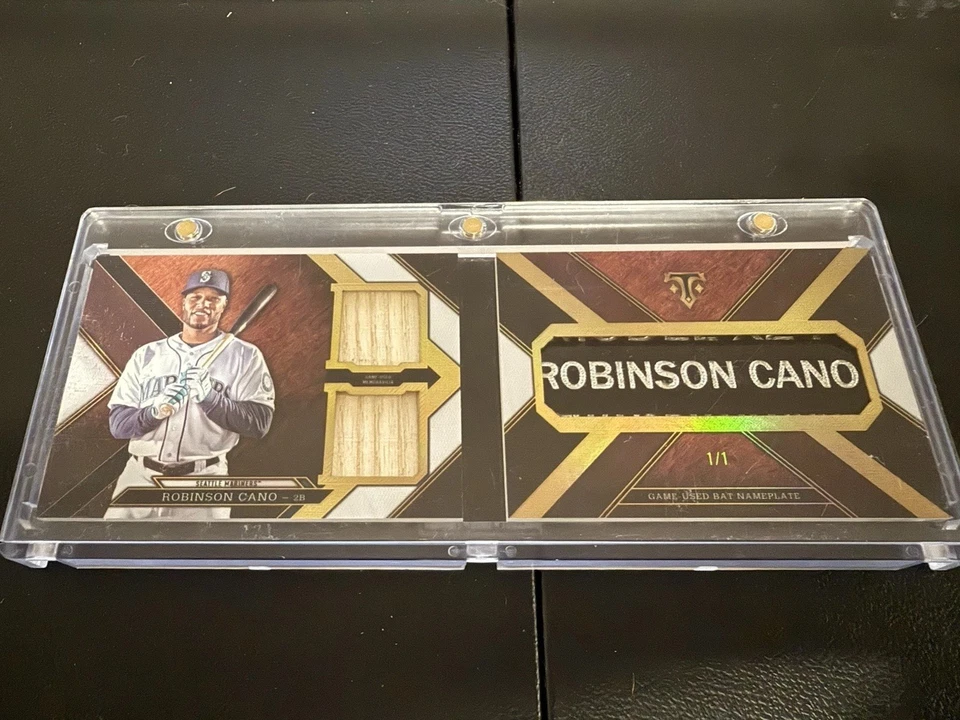 2016 Topps Triple Threads - Bat Nameplate Relics Card - Robinson Cano 1/1 - Image 1 of 4