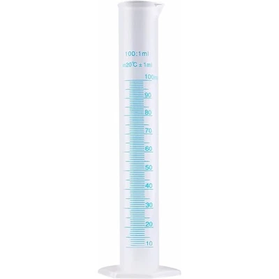 Éprouvette graduée en plastique transparent 100 ml - Photo 1/4