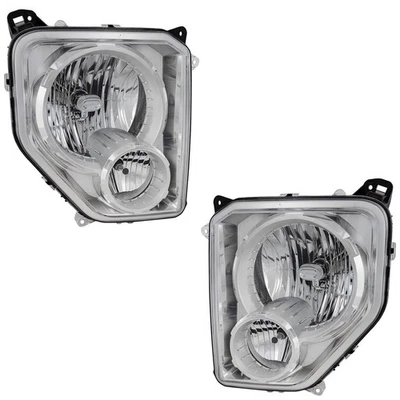 Left and Right Headlights For Jeep Liberty 2008-2012 Halogen w/ Bulb/s Fog Light - Image 1 of 4