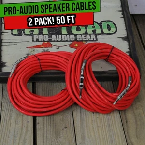 DJ Lautsprecherkabel 50 Fuß Kabel 1/4 Stecker Klinke FAT TOAD PA Audio Bühne Studio Kabel - Bild 1 von 15