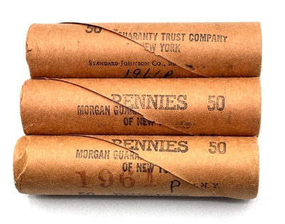 One: 1961 P Lincoln OBW Morgon Guaranty Trust of New York. Unopened, originals. - Image 1 of 4