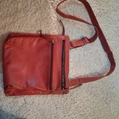 bolso boho fósil vintage? lona gamuza cuero roto en buen estado Foto 1 de 4