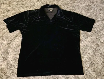 Hot Topic Vintage Pop Icon Velvet Collared Shirt- XLarge Punk Rock Black  - Image 1 of 4