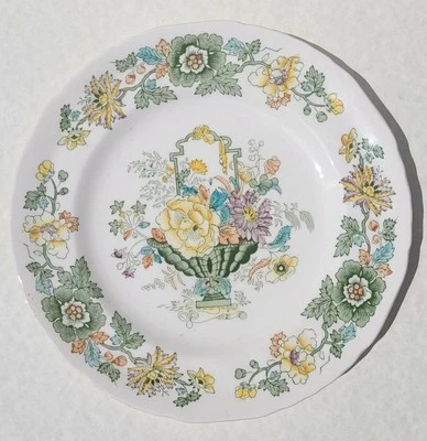 MASON'S Patent Ironstone STRATHMORE Green England  Dinner Plate 9''  - Image 1 of 3