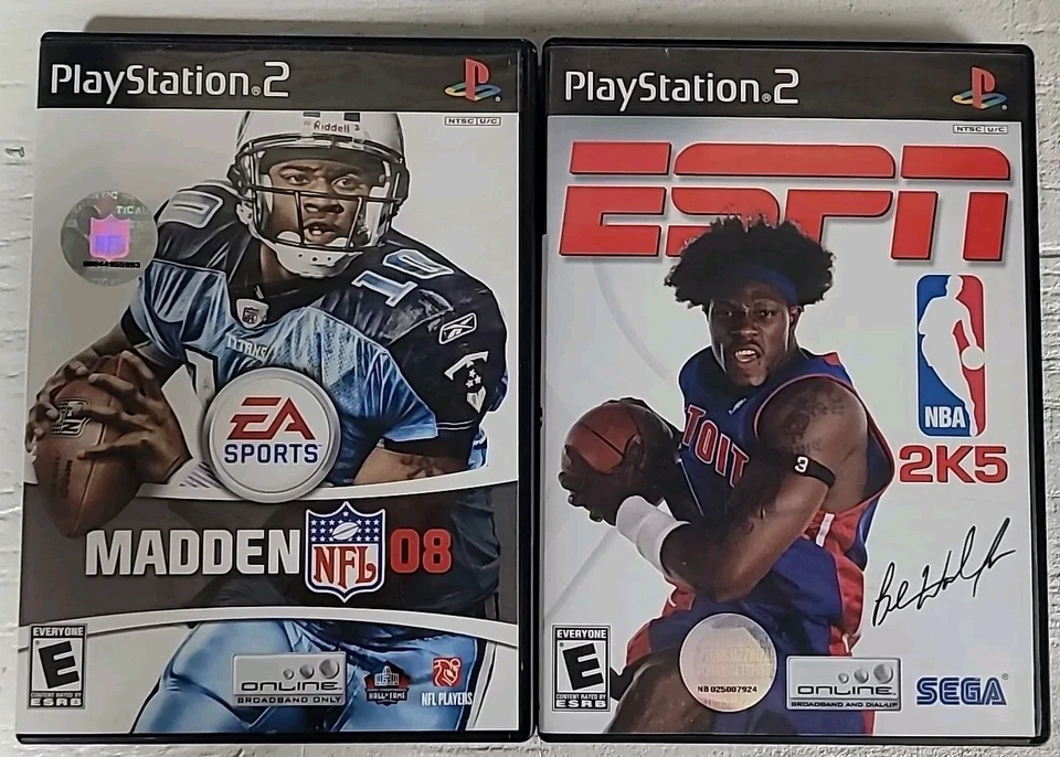 Lot Of 2 PS2 Games- ESPN NBA 2K5 and EA Games Madden NFL 08 - Image 1 of 3