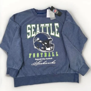 NFL Seattle Seahawks Gameday Couture Sudadera Cuello Redondo Grande De Colección Lavado Suave - Imagen 1 de 7