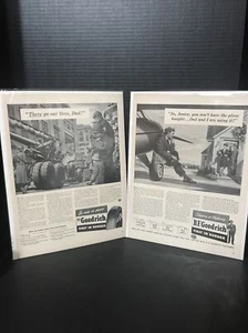 1942 GOODRICH Rubber Tires - Dad & Son Watching WWII Military Parade & Jr Can’t - Picture 1 of 5