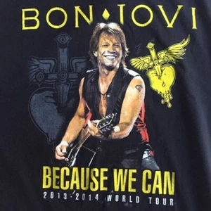 Bon Jovi Because We Can World Tour T-Shirt Black Short Sleeve Unisex All Size - Picture 1 of 2