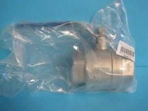 NEW 1WMY7B 2" NPT FXF 316 SS VALVE LOCK HANDLE FULL PORT 1000PSI BALL BALVE CF8M - Picture 1 of 11