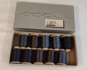 Rices Silk Machine Twist Thread 10 New Spools - Picture 1 of 4
