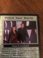 PROVE YOUR WORTH 1998 BABYLON 5 CCG RARE CARD NEAR MINT NEVER PLAYED WITH