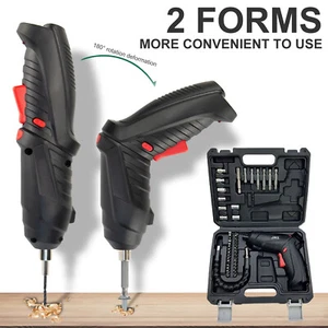 47Pcs Electric Screwdriver Rechargeable Lithium Battery Mini Drill Power Tools - Picture 1 of 13