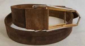 Cinturón de cuero marrón para mujer Carlisle talla pequeña década de 1990 temático vintage - Imagen 1 de 5