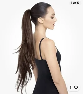 Pretty Party Dark Brown Pony Tail Extension 32” - Picture 1 of 7