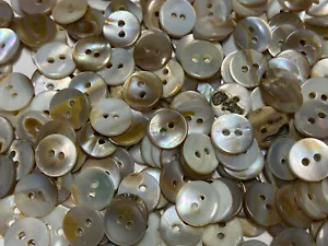 VERY RARE NATURAL/BROWN WASHIBODO SHELL BUTTON 11mm 15mm 18mm 20mm 23mm 25mm - Picture 1 of 23