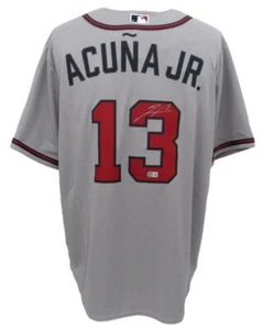 Von Ronald Acuna Jr. signiertes Nike Baseball Trikot Atlanta Braves Beckett 181962 - Bild 1 von 6