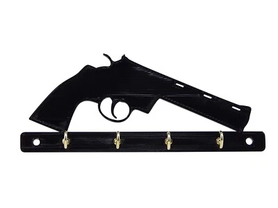 Colt Python .357 Gun Handgun Key Rack Holder Hanger Entryway Wall Organization - Image 1 of 4