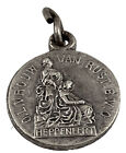 Vintage Catholic Ol Vrouw Van Rust Heppeneert Jesus Silver Tone Religious Medal