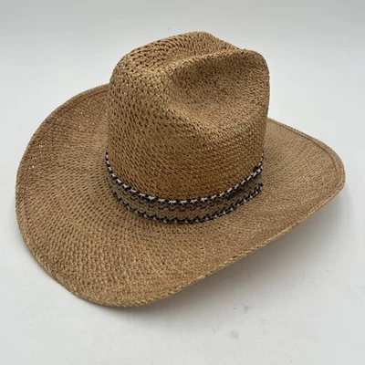 De Colección John B Stetson Roadrunner Bryantcote Sombrero de Vaquero de Paja 7 Marrón Claro Dorado Tostado Foto 1 de 4